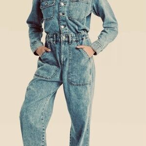 NEW Universal Thread Baggy coveralls Jumpsuit Relaxed Fit sz8 blue (2 pr)-